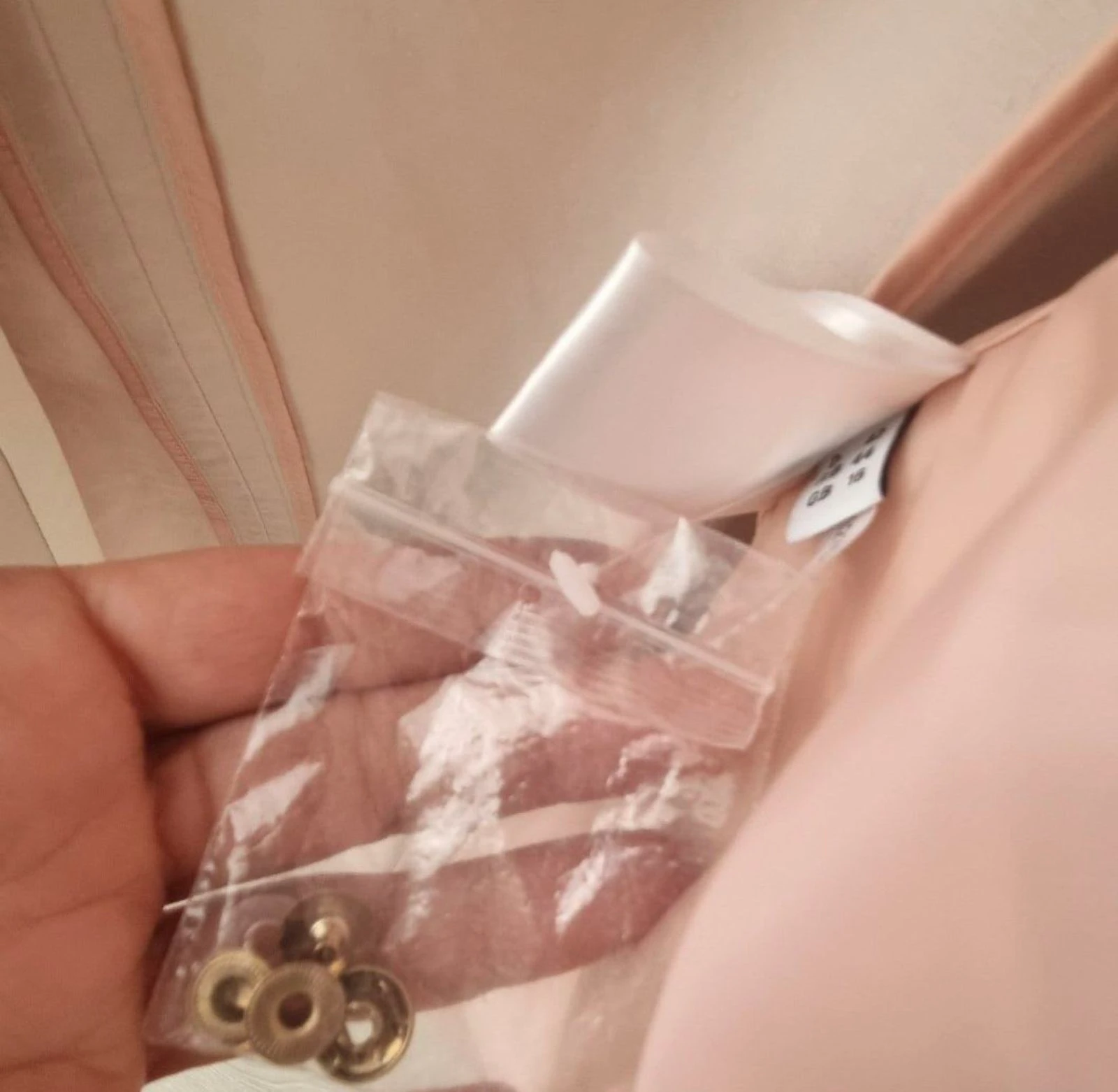 Madeleine elegante gabardina / chaqueta de verano beige crema mangas perforadas 44 – photo 13